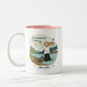 Sei heute großartig – Inspirierend - Benutzerdefin Zweifarbige Tasse