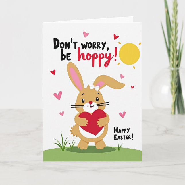 Sei hoppy Frühlingskarte Karte (Vorderseite)