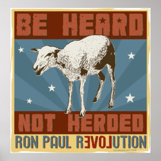 'Sei hörend, nicht gekämpft' Ron Paul Poster
