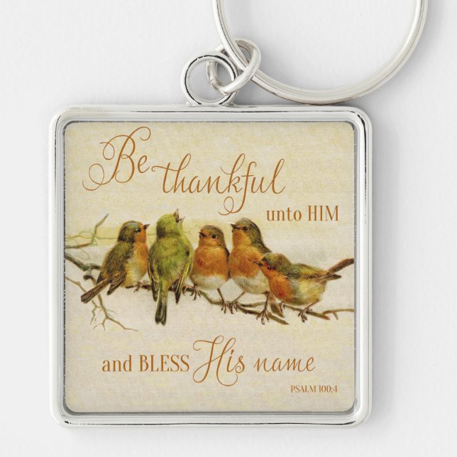 Sei Ihm dankbar und segne seinen Namen Schlüsselanhänger (Vorne)