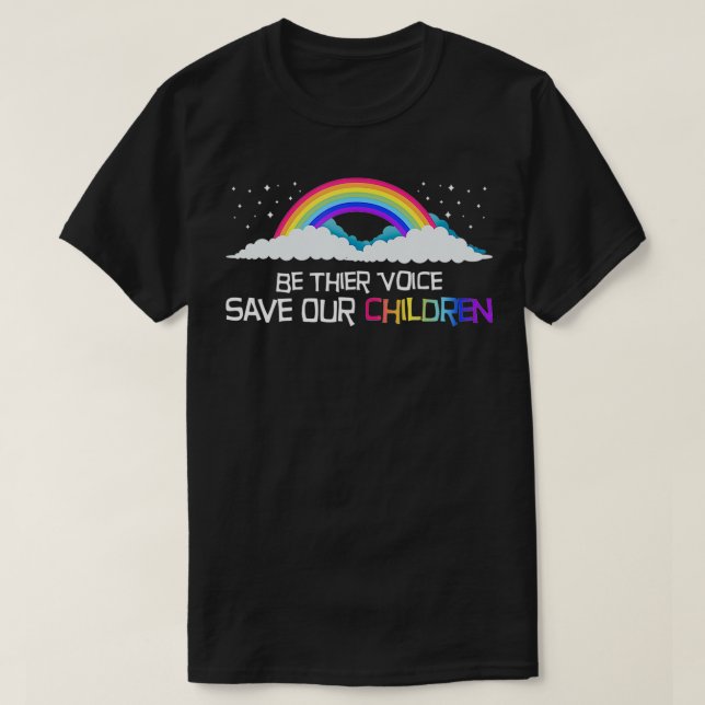 Sei ihre Stimme, die unsere Kinder Gerettet haben, T-Shirt (Design vorne)