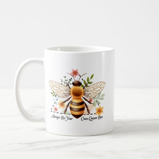 Sei immer deine eigene Königin Biene Kaffeetasse (Links)