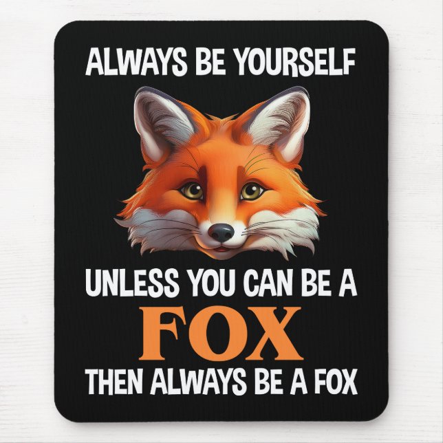 Sei immer du selbst, außer du kannst ein Fuchs sei Mousepad (Vorne)