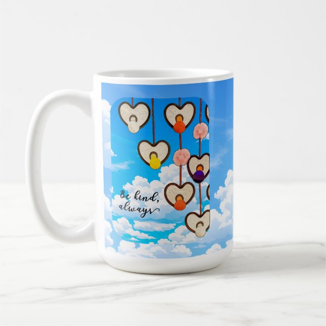 Sei Immer Freundlich Herz-Tasse Kaffeetasse (Links)
