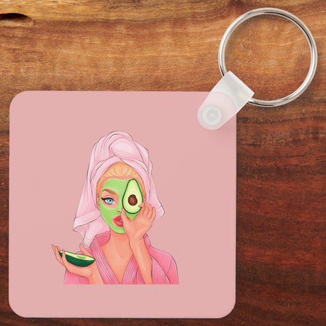 Sei immer freundlich zu dir selbst schlüsselanhänger (Rückseite)