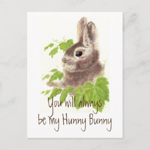Sei immer mein Hunny Bunny Rabbit, Glass Postkarte