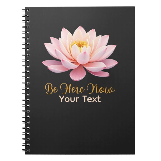Sei jetzt Pastel Lotus Mindful Notizblock (Vorderseite)