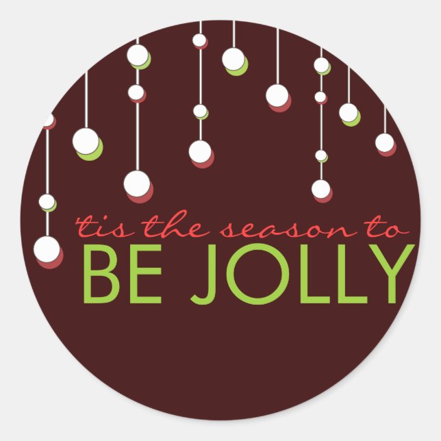 Sei Jolly Modern Decoration Holiday Square Sticker (Vorderseite)