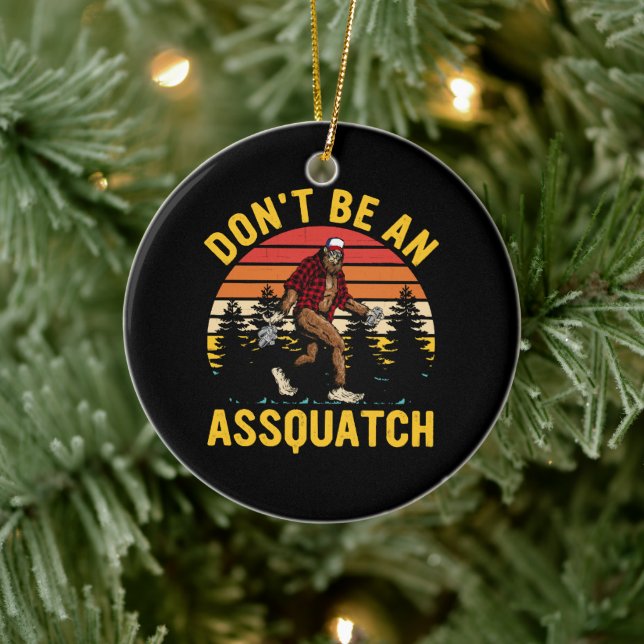 Sei kein Arschloch Keramik Ornament (Baum)
