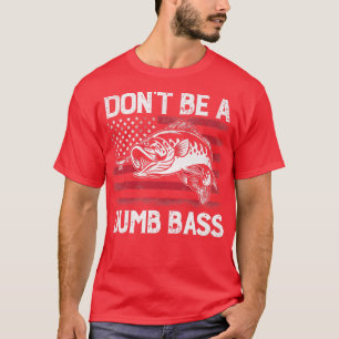Sei kein dummer Bass-Angler, Vintage-USA-Flagge T-Shirt