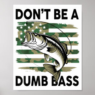 Sei kein dummer Fisch Amerikanische Flagge Camo Lu Poster