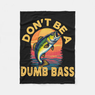 Sei kein dummer Fisch Lustiger Papa-Angler Fleecedecke