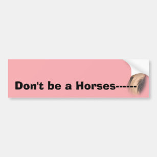 Sei kein Hintern für Pferde Autoaufkleber
