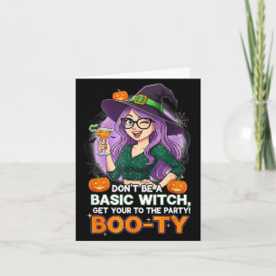 Sei kein langweiliger Hexen-Halloween-Party-Mädche Karte
