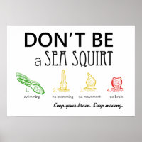 Sei kein Meereshocker mit Farbbildern - Poster