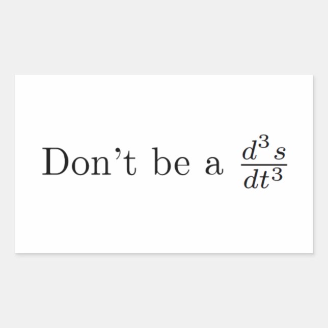 Sei kein Scherz Rechteckiger Aufkleber (Vorderseite)