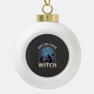 Sei keine einfache Hexe Halloween Kessel schwarze Keramik Kugel-Ornament