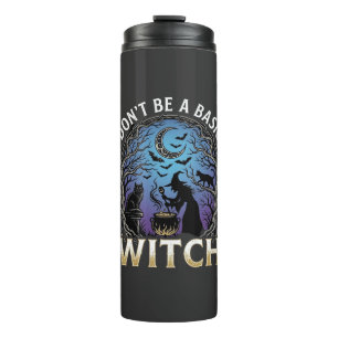 Sei keine einfache Hexe Halloween Kessel schwarze Thermosbecher