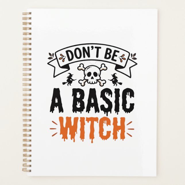 Sei keine gewöhnliche Hexe Vintage Halloween Planer (Vorderseite)