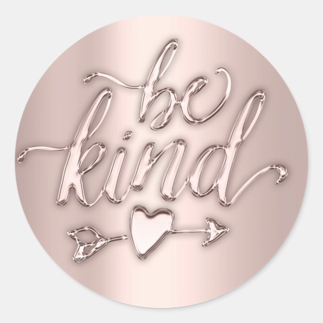 Sei Kind 16. Bridal Rose Minimal Runder Aufkleber (Vorderseite)