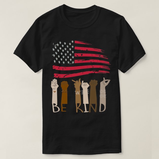 Sei Kind 4. Juli Patriotische amerikanische Flagge T-Shirt (Design vorne)