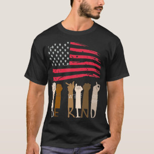 Sei Kind 4. Juli Patriotische amerikanische Flagge T-Shirt
