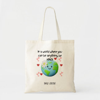 Sei Kind Erde - Maßgeschneiderte Teacher Tote Bag Tragetasche