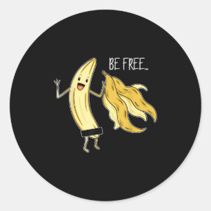 Sei kostenlos lustige Banana Grafik Fruit Lover Fr Runder Aufkleber