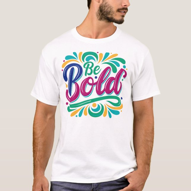 "Sei kühl" Typografie-Design. T-Shirt (Vorderseite)