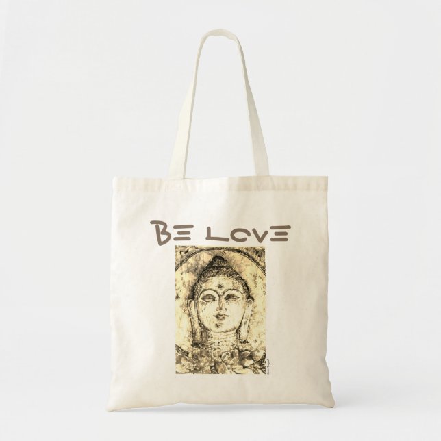 Sei Liebe Buddha Wasserfarben Tasche (Vorne)