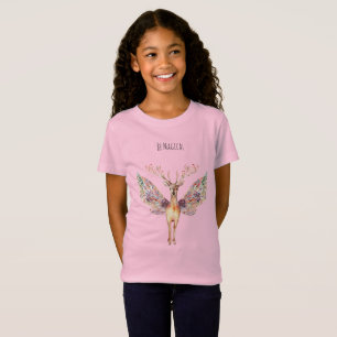 Sei Magisches Reh Lila Flügel T-Shirt