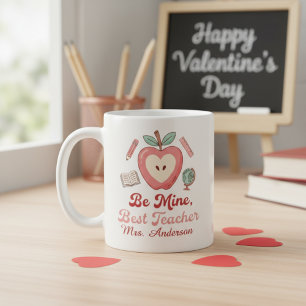 Sei mein bester Lehrer Valentinstag Personalisiert Kaffeetasse