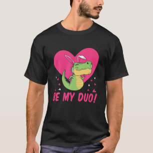 Sei mein Duo Niedlicher Dinosaurier Valentinstag T-Shirt