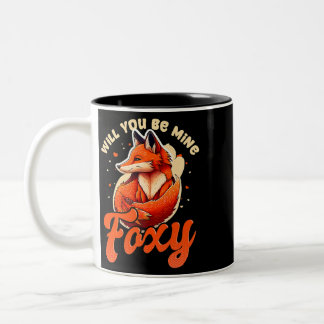 Sei mein Foxy Design Fox Valentine 177 Zweifarbige Tasse