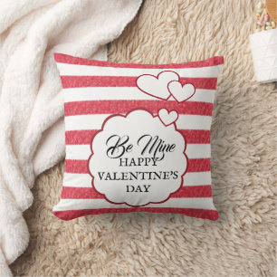 Sei mein Glücklicher Valentinstag Herz Kreide Stre Kissen