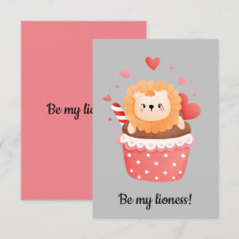 Sei mein Löwenvalentin Einladung