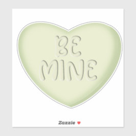 Sei mein Pastell Green Candy Heart Sticker