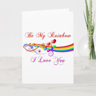 Sei mein Rainbow Gay Valentine Feiertagskarte
