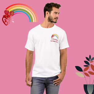 Sei mein Regenbogen Valentine Romantisches Herz Ru T-Shirt