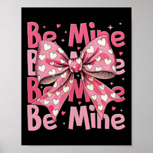 Sei Mein Rosa Valentinstag Coquette Herz Xoxo Paar Poster