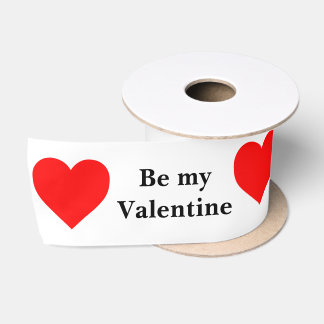 Sei mein rotes Herz zum Valentinstag Liebe Satinband