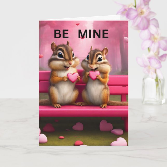 Sei mein Streifenhörnchen Karte (Orchidee)