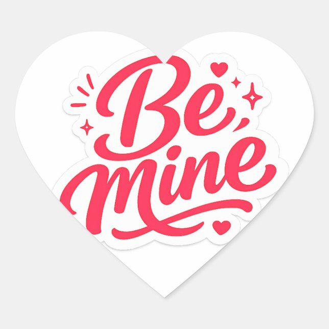 Sei Mein Süßer Valentinstag Herz Aufkleber | Roman (Vorderseite)