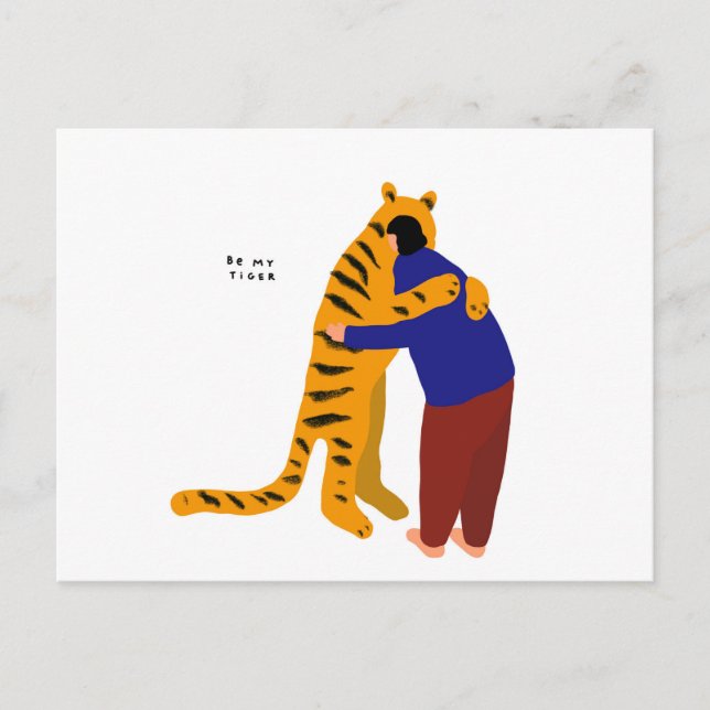Sei mein Tiger Ankündigungspostkarte (Vorderseite)