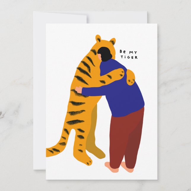 Sei mein Tiger Feiertagskarte (Vorderseite)