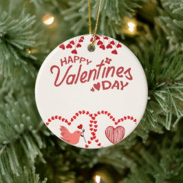 Sei mein Valentin: Ein Tag der Liebe und Romantik Keramik Ornament