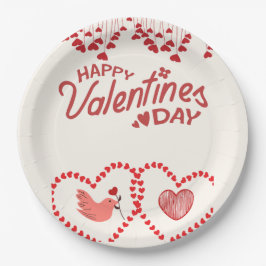 Sei mein Valentin: Ein Tag der Liebe und Romantik Pappteller