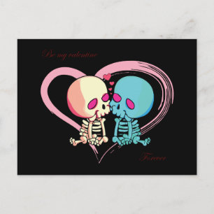 Sei mein Valentin für immer zum Valentinstag.  Postkarte