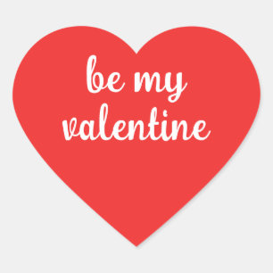 Sei-mein-Valentin-Herz-Aufkleber Herz-Aufkleber