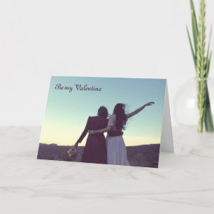 Sei mein Valentin (lesbisch/bisexuell) Feiertagskarte